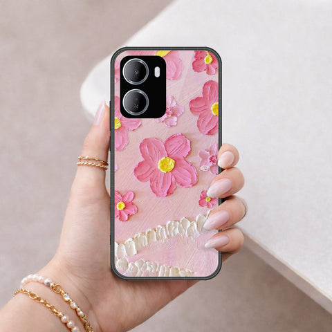 Xiaomi Redmi 15a Cover - Floral Series - Design 2 - Pink - HQ Premium Shine Durable Shatterproof Case
