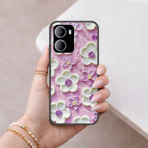 Xiaomi Redmi 15a Cover - Floral Series - Design 4 - Purple & White - HQ Premium Shine Durable Shatterproof Case