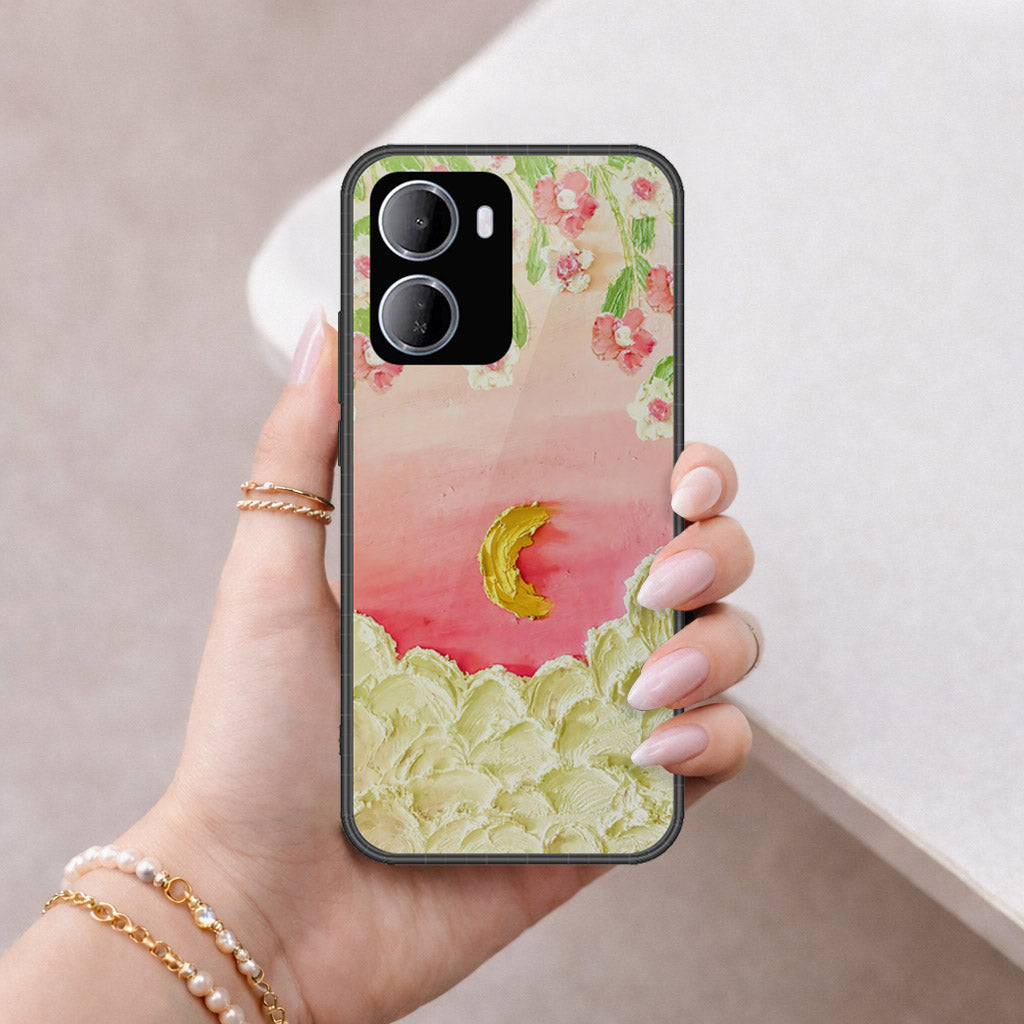 Xiaomi Redmi 15a Cover - Floral Series - Design 7 - Pink & Yellow - HQ Premium Shine Durable Shatterproof Case