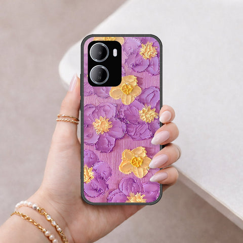Xiaomi Redmi 15a Cover - Floral Series - Design 8 - Purple & Yellow - HQ Premium Shine Durable Shatterproof Case