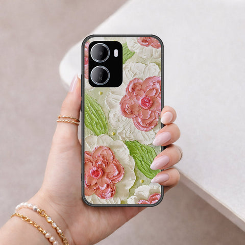 Xiaomi Redmi 15a Cover - Floral Series - Design 13 - Offwhite & Green - HQ Premium Shine Durable Shatterproof Case
