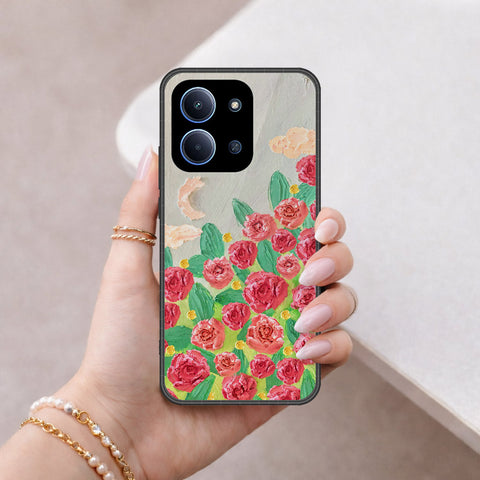 Xiaomi Redmi 15C 5G Cover - Floral Series - Design 10 - Red & Green - HQ Premium Shine Durable Shatterproof Case