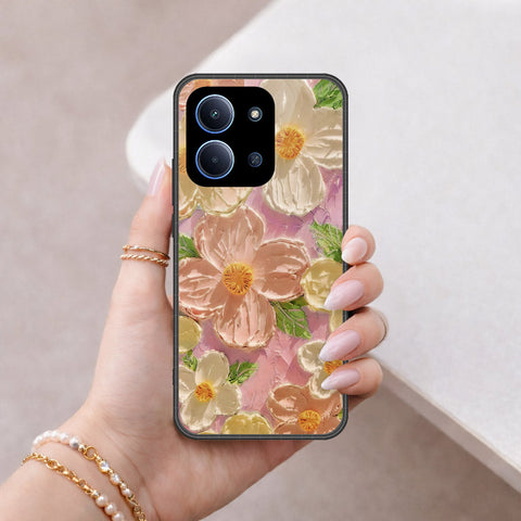 Xiaomi Redmi 15C 5G Cover - Floral Series - Design 11 - White & Green - HQ Premium Shine Durable Shatterproof Case