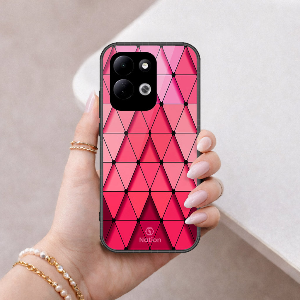 Xiaomi Redmi 17 Cover - Floral Series - Design 5 - Pink & White - HQ Premium Shine Durable Shatterproof Case