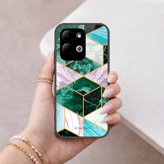 Xiaomi Redmi 17 4G Cover - Floral Series - Design 12 - Grey & Green - HQ Premium Shine Durable Shatterproof Case