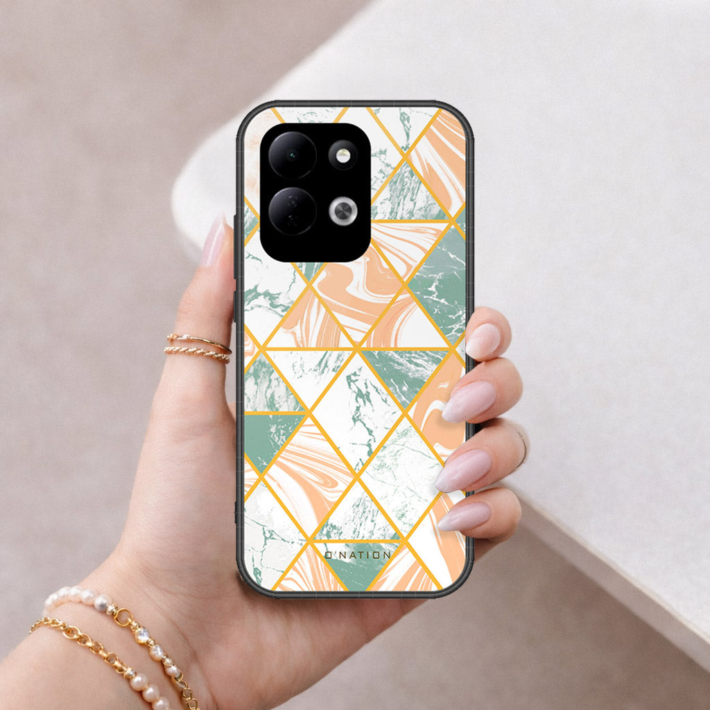 Xiaomi Redmi 17 Cover - Floral Series - Design 15 - Blue & Green - HQ Premium Shine Durable Shatterproof Case