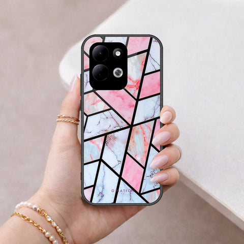 Xiaomi Redmi 17 Cover - Floral Series - Design 16 - Cyan & Pink - HQ Premium Shine Durable Shatterproof Case