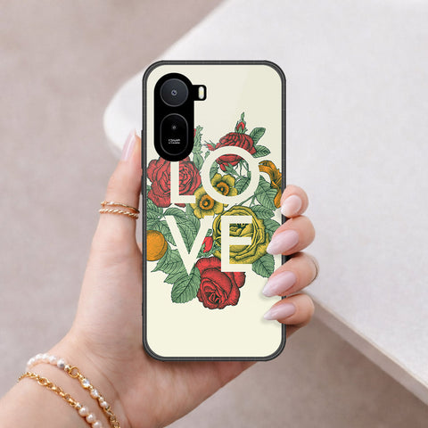 Xiaomi Poco C85x Cover - Floral Series 2 - HQ Ultra Shine Premium Infinity Glass Soft Silicon Borders Case