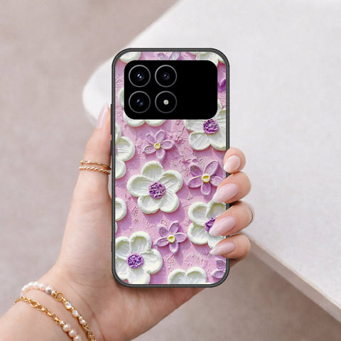 Xiaomi Poco F8 Pro Cover - Floral Series - Design 4 - Purple & White - HQ Premium Shine Durable Shatterproof Case