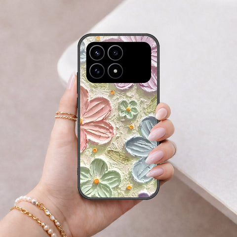 Xiaomi Poco F8 Pro Cover - Floral Series - Design 15 - Blue & Green - HQ Premium Shine Durable Shatterproof Case