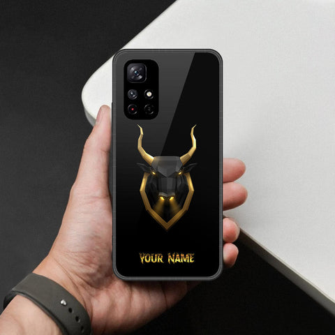 Xiaomi Redmi Note 11 (China) Cover - Gold Series - HQ Ultra Shine Premium Infinity Glass Soft Silicon Borders Case