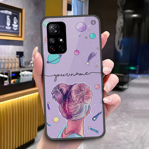 Xiaomi Redmi Note 11T 5G Cover - ONation Your Name Series - HQ Ultra Shine Premium Infinity Glass Soft Silicon Borders Case