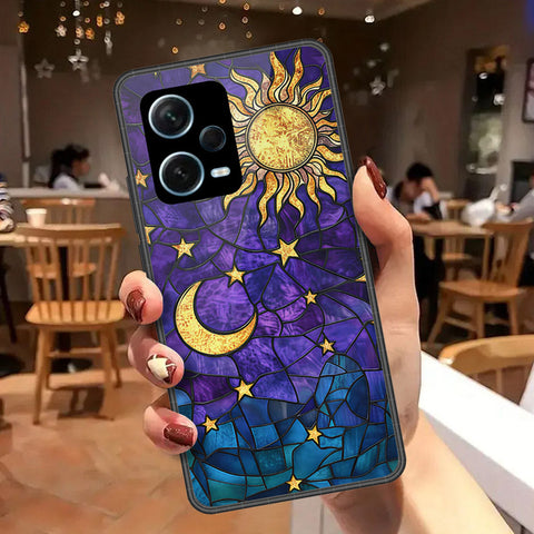 Xiaomi Redmi Note 12 5G Cover - Celestial Starry Universe Series - HQ Premium Shine Durable Shatterproof Case
