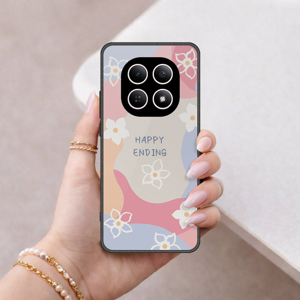 Xiaomi Redmi Note 15 Cover - Happy Series - HQ Ultra Shine Premium Infinity Glass Soft Silicon Borders Case