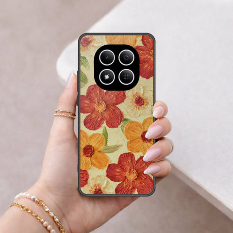 Xiaomi Redmi Note 15 Pro Cover - Floral Series - Design 6 - Red & Orange - HQ Ultra Shine Premium Infinity Glass Soft Silicon Borders Case