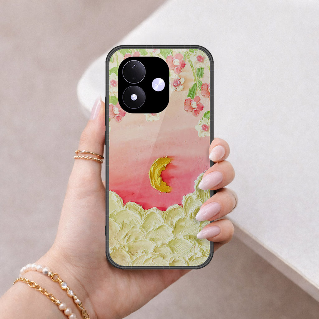 Xiaomi Redmi Note17 Cover - Floral Series - Design 7 - Pink & Yellow - HQ Premium Shine Durable Shatterproof Case