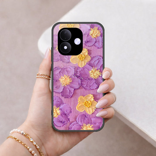 Xiaomi Redmi Note 17 4G Cover - Floral Series - Design 8 - Purple & Yellow - HQ Premium Shine Durable Shatterproof Case