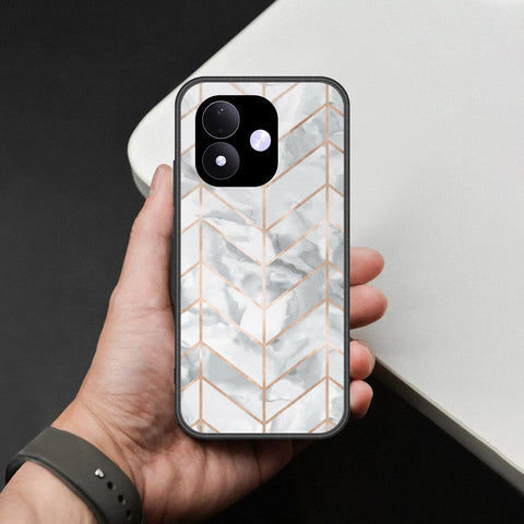 Xiaomi Redmi 17 Cover - White Marble Series 2 - HQ Premium Shine Durable Shatterproof Case