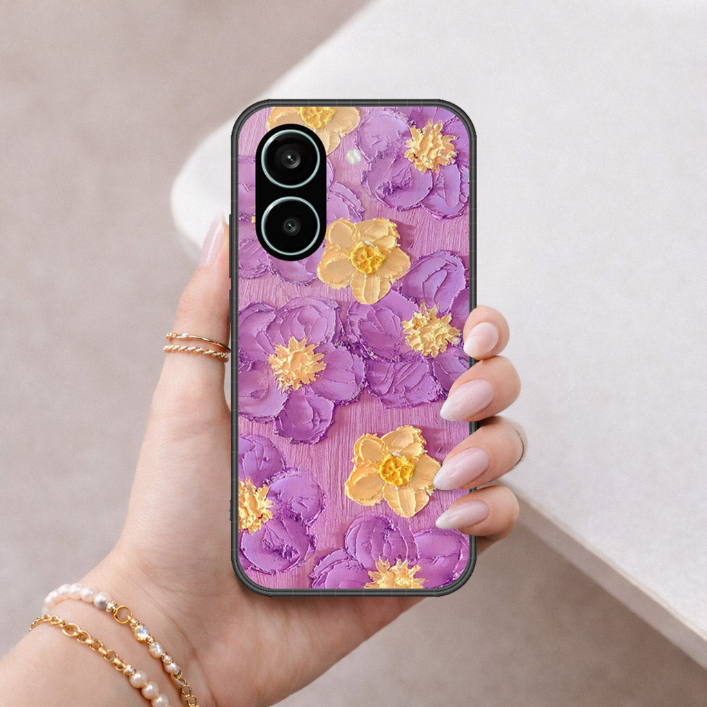 Xiaomi Poco X8 Pro Cover - Floral Series - Design 8 - Purple & Yellow - HQ Premium Shine Durable Shatterproof Case