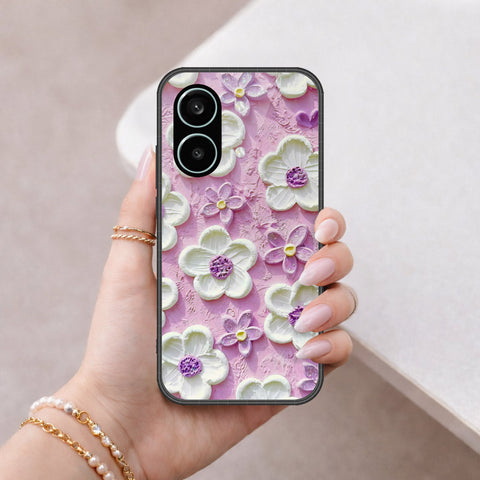 Xiaomi Redmi Turbo 5 Max Cover - Floral Series - Design 4 - Purple & White - HQ Premium Shine Durable Shatterproof Case