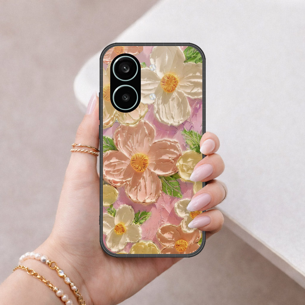 Xiaomi Redmi Turbo 5 Max Cover - Floral Series - Design 11 - White & Green - HQ Premium Shine Durable Shatterproof Case
