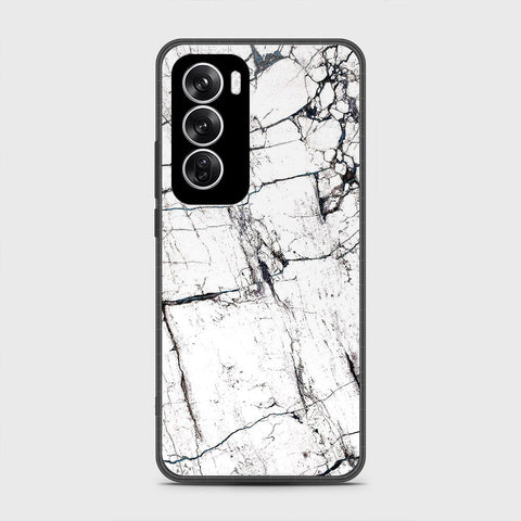 Oppo Reno 12 Cover- White Marble Series 2 - HQ Premium Shine Durable Shatterproof Case