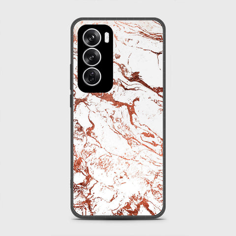 Oppo Reno 12 Cover- White Marble Series 2 - HQ Premium Shine Durable Shatterproof Case