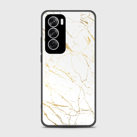 Oppo Reno 12 Cover- White Marble Series 2 - HQ Premium Shine Durable Shatterproof Case