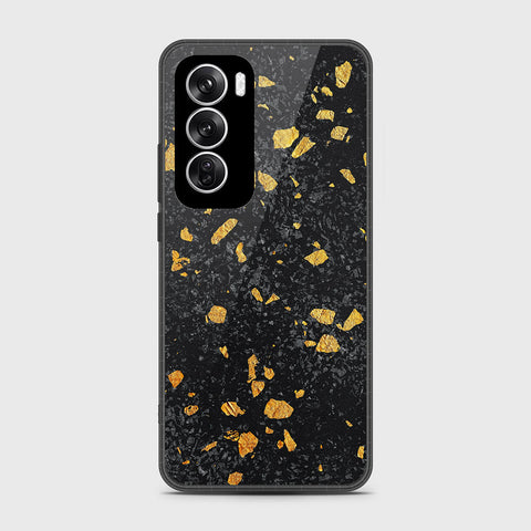 Oppo Reno 12 Cover- Black Marble Series - HQ Premium Shine Durable Shatterproof Case