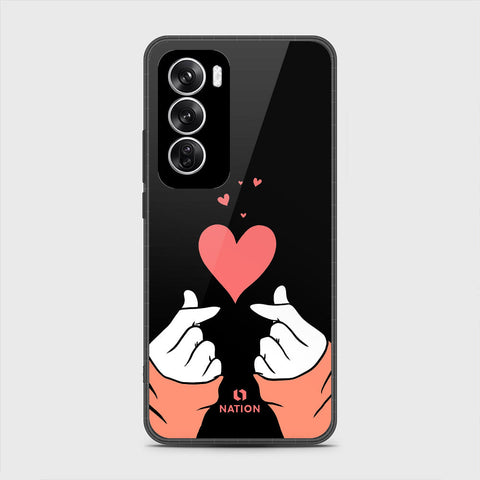 Oppo Reno 12 Cover - Onation Heart Series - HQ Premium Shine Durable Shatterproof Case