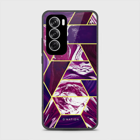 Oppo Reno 12 Cover - O'Nation Shades of Marble Series - HQ Premium Shine Durable Shatterproof Case