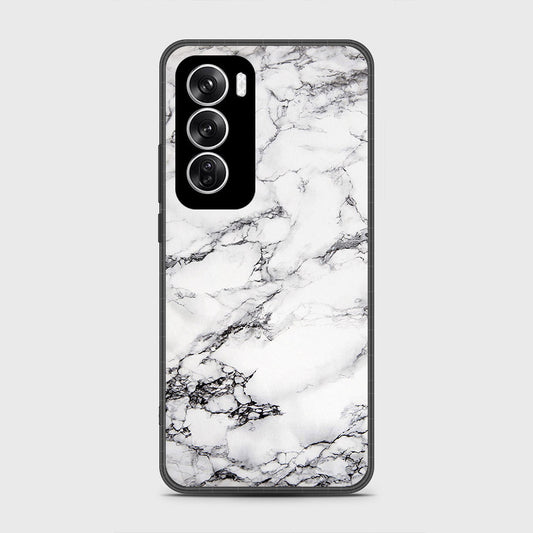 Oppo Reno 12 Cover- White Marble Series - HQ Premium Shine Durable Shatterproof Case