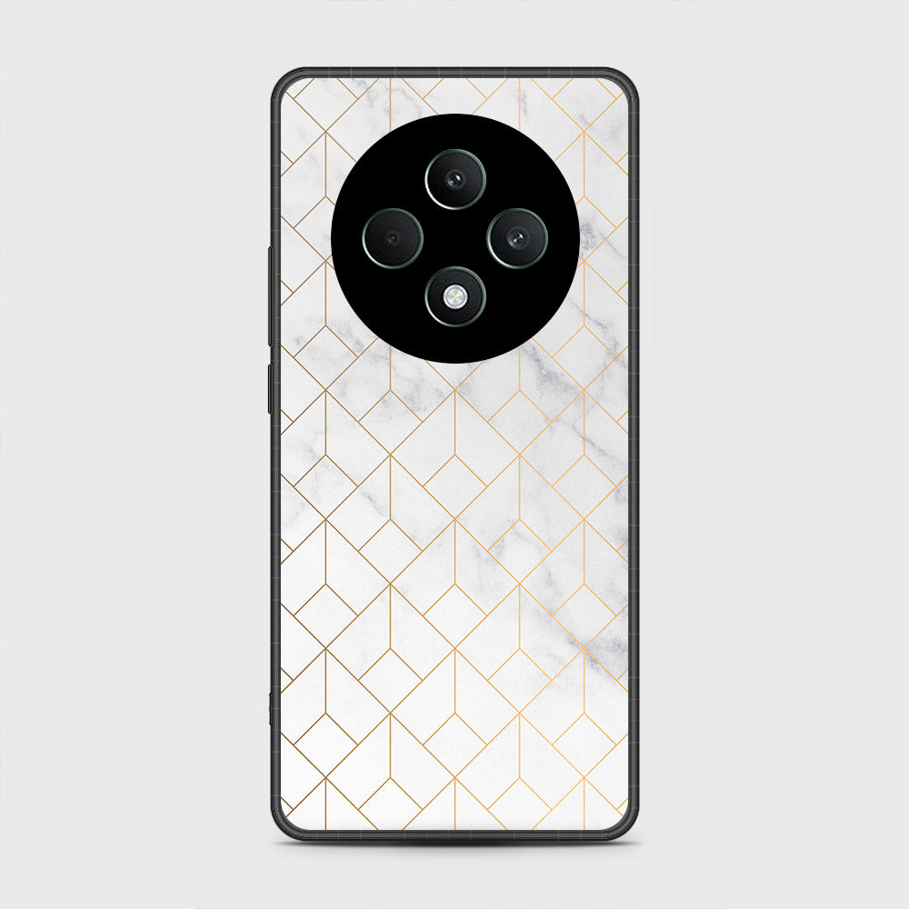 Oppo Reno 12F 4G Cover- White Marble Series 2 - HQ Premium Shine Durable Shatterproof Case