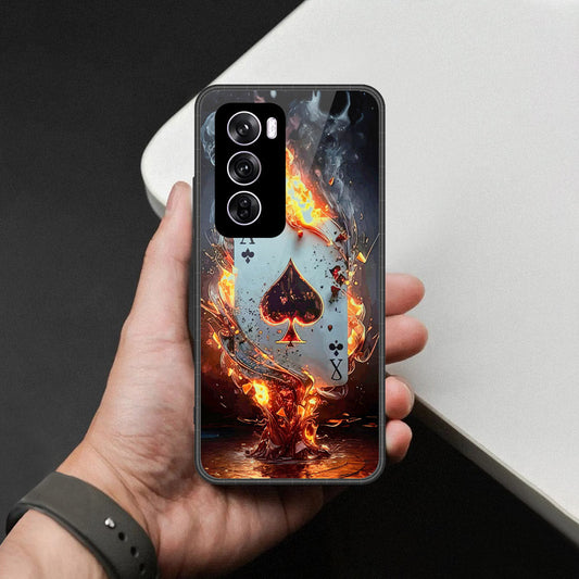 Oppo Reno 12 Pro Cover - Ace of Fire Rising Star Design - HQ Premium Shine Durable Shatterproof Case
