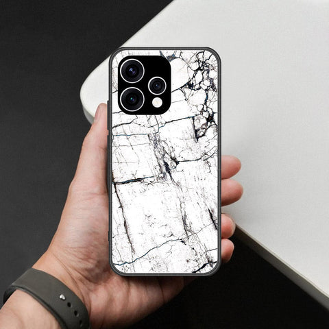 Oppo Reno 15 Cover - White Marble Series 2 - HQ Ultra Shine Premium Infinity Glass Soft Silicon Borders Case