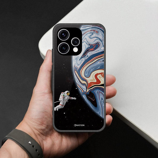 Oppo Reno 15 Cover - Cosmic Marble Astronaut Design - HQ Ultra Shine Premium Infinity Glass Soft Silicon Borders Case