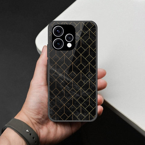 Oppo Reno 15 Cover - Black Marble Series - HQ Ultra Shine Premium Infinity Glass Soft Silicon Borders Case