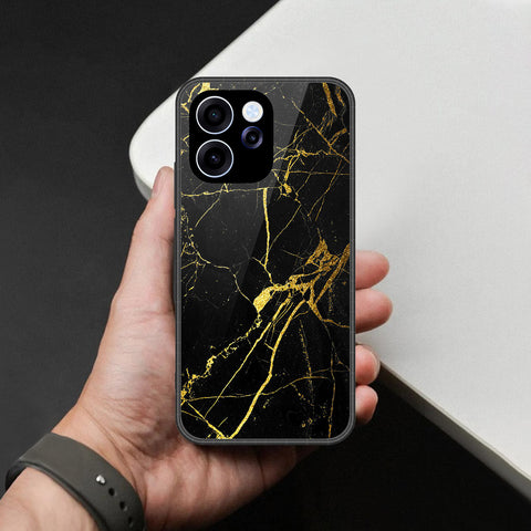 Oppo Reno 15FS Cover - Black Marble Series - HQ Ultra Shine Premium Infinity Glass Soft Silicon Borders Case