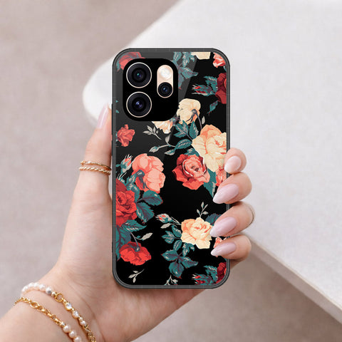 Oppo Reno 15 Pro Cover - Floral Series 2 - HQ Ultra Shine Premium Infinity Glass Soft Silicon Borders Case