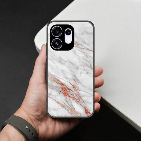 Oppo Reno 16 Cover - White Marble Series - HQ Premium Shine Durable Shatterproof Case