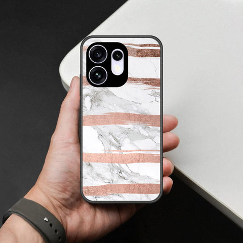 Oppo Reno 16 Cover - White Marble Series - HQ Premium Shine Durable Shatterproof Case