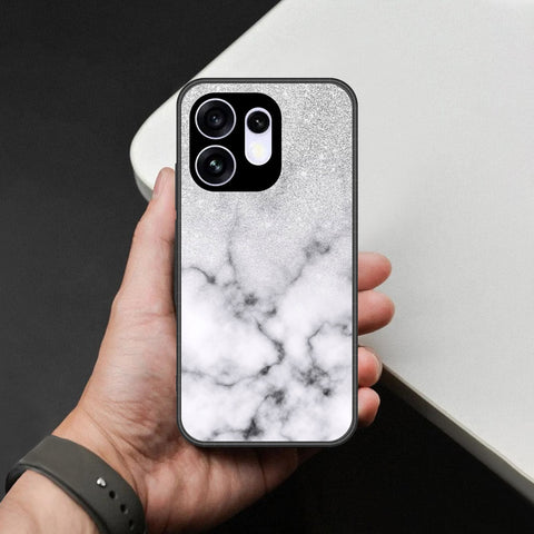 Oppo Reno 16 Cover - White Marble Series - HQ Premium Shine Durable Shatterproof Case