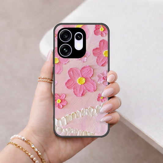 Oppo Reno 16 China Cover - Floral Series - Design 2 - Pink - HQ Premium Shine Durable Shatterproof Case