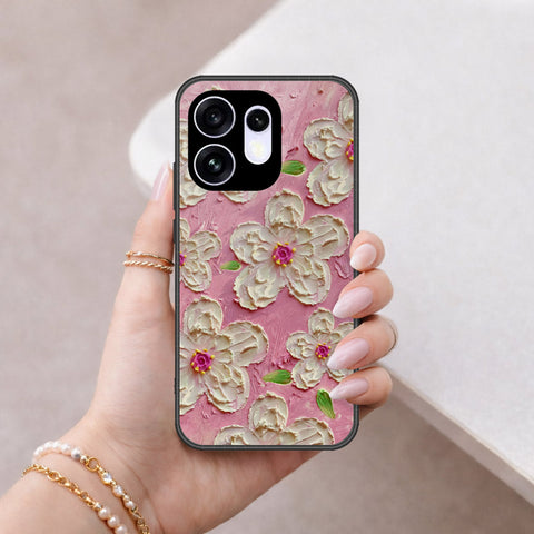 Oppo Reno 16 China Cover - Floral Series - Design 5 - Pink & White - HQ Premium Shine Durable Shatterproof Case