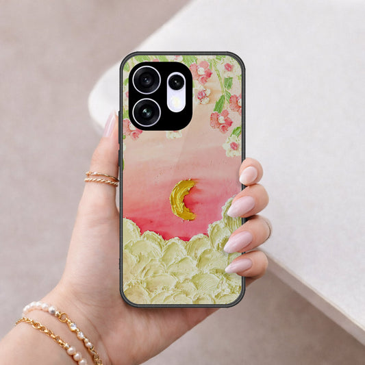 Oppo Reno 16 China Cover - Floral Series - Design 7 - Pink & Yellow - HQ Premium Shine Durable Shatterproof Case
