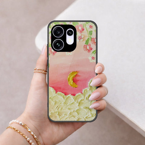 Oppo Reno 16 China Cover - Floral Series - Design 7 - Pink & Yellow - HQ Premium Shine Durable Shatterproof Case