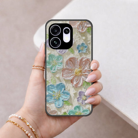 Oppo Reno 16 China Cover - Floral Series - Design 14 - Blue & Purple - HQ Premium Shine Durable Shatterproof Case