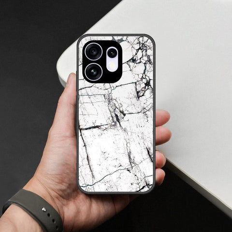 Oppo Reno 16 Cover - White Marble Series 2 - HQ Premium Shine Durable Shatterproof Case