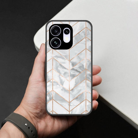 Oppo Reno 16 Cover - White Marble Series 2 - HQ Premium Shine Durable Shatterproof Case