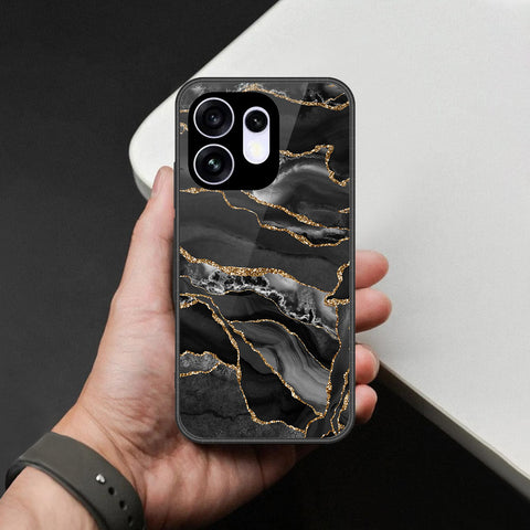Oppo Reno 16 Cover - Black Marble Series - HQ Premium Shine Durable Shatterproof Case